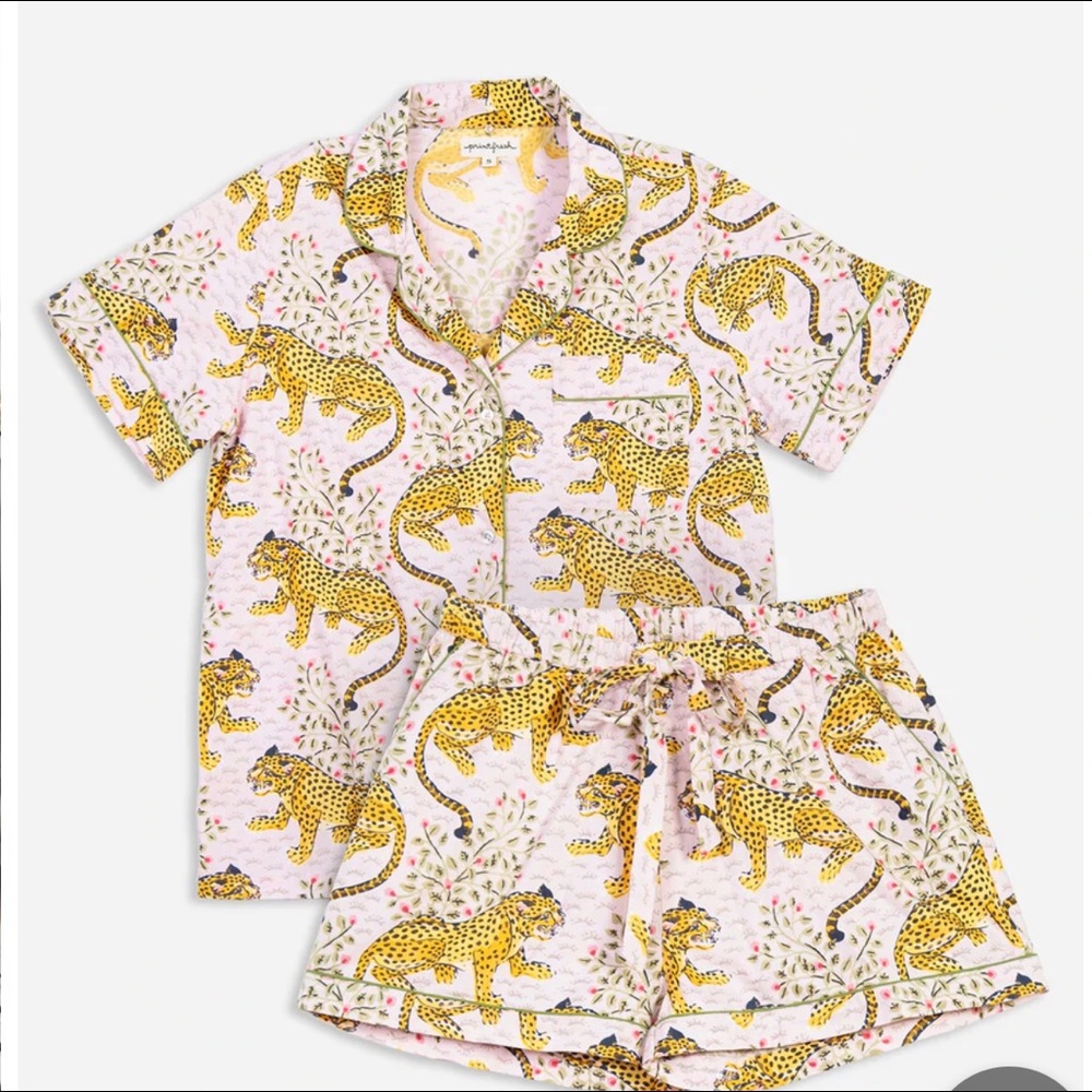 Printfresh short sleep set in bagheera blush